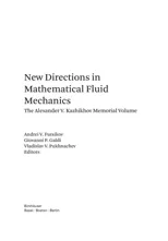 New Directions in Mathematical Fluid Mechanics