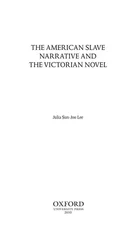 The American Slave Narrative and the Victorian Novel
