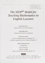 SIOP Model for Teaching Mathematics to English Learners, The