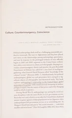 Anthropology and Global Counterinsurgency