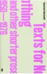 Texts for Nothing and Other Shorter Prose, 1950-1976