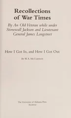 Recollections of War Times