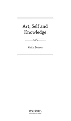 Art, Self and Knowledge