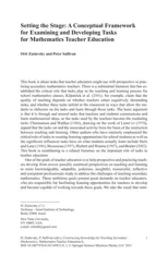 Constructing Knowledge for Teaching Secondary Mathematics