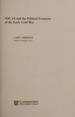 NSC 68 and the Political Economy of the Early Cold War