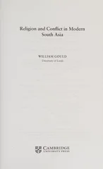 Religion and Conflict in Modern South Asia