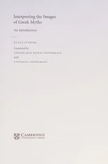 Interpreting the Images of Greek Myths