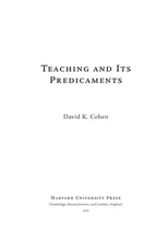 Teaching and Its Predicaments