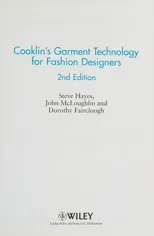 Cooklin's Garment Technology for Fashion Designers