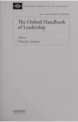 The Oxford Handbook of Leadership