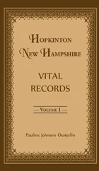 Hopkinton, New Hampshire, Vital Records, Volume 1