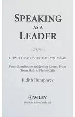 Speaking As a Leader