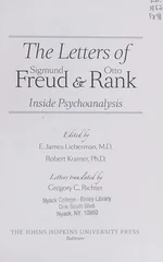 The Letters of Sigmund Freud and Otto Rank