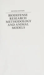 Biodefense Research Methodology and Animal Models