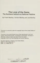 The Love of the Game