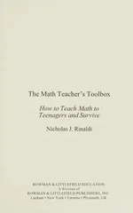 The Math Teacher's Toolbox