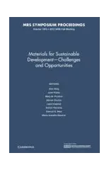 Materials for Sustainable Development - Challenges and Opportunities