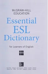 McGraw-Hill Education Essential ESL Dictionary