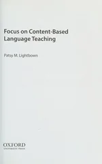 Focus On Content-Based Language Teaching