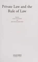 Private Law and the Rule of Law