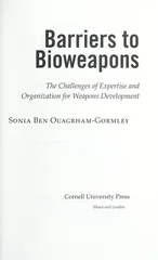 Barriers to Bioweapons