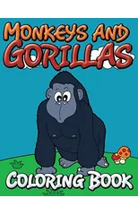 Monkeys and Gorillas Coloring Book