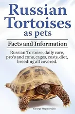 Russian Tortoises as Pets. Russian Tortoise facts and information. Russian tortoises daily care, pro's and cons, cages, diet, costs.