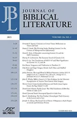 Journal of Biblical Literature 134.1 (2015)
