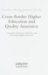 Cross-Border Higher Education and Quality Assurance