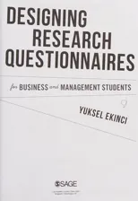 Designing Research Questionnaires for Business and Management Students