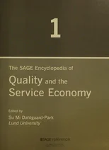 The SAGE Encyclopedia of Quality and the Service Economy