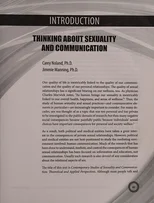 Contemporary Studies of Sexuality and Communication