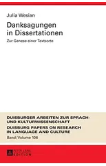 Danksagungen in Dissertationen
