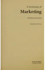 A Dictionary of Marketing