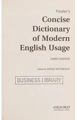 Fowler's Concise Dictionary of Modern English Usage