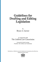 Guidelines for Drafting and Editing Legislation