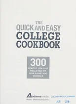 The Quick and Easy College Cookbook