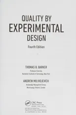 Quality by Experimental Design