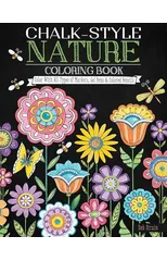 Chalk-Style Nature Coloring Book