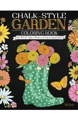 Chalk-Style Garden Coloring Book