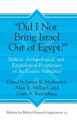 “Did I Not Bring Israel Out of Egypt?”