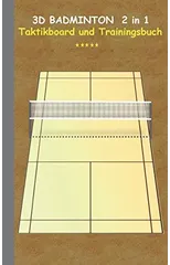 3D Badminton 2 in 1 Taktikboard und Trainingsbuch