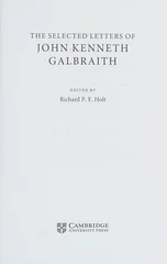The Selected Letters of John Kenneth Galbraith