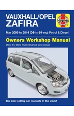 Vauxhall/Opel Zafira (Mar 09-14) 09 to 64 Haynes Repair Manual