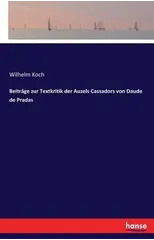 Beitrage Zur Textkritik Der Auzels Cassadors Von Daude de Pradas