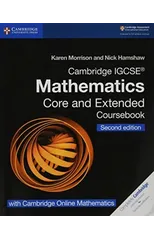 Cambridge IGCSE® Mathematics Coursebook Core and Extended Second Edition with Cambridge Online Mathematics (2 Years)