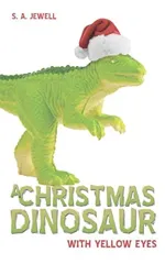 A Christmas Dinosaur With Yellow Eyes