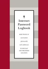 Internet Password Logbook (Red Leatherette)