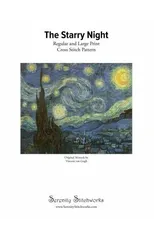 The Starry Night Cross Stitch Pattern - Vincent van Gogh