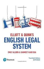 Elliott & Quinn's English Legal System